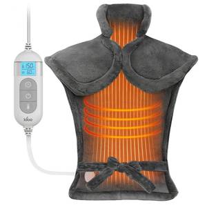 lot 19653 image: iDOO Electric Weighted Heating Pad for Back, Neck & Shoulders