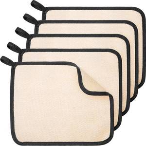 lot 20004 image: Tatuo 5 Pcs Exfoliating Washcloth,Black Edge