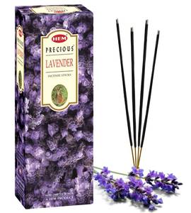 lot 20042 image: HEM Lavender Incense Sticks �� Pack of 120  Hand-Rolled in India  Soothing Floral Aroma for Relaxation, Stress Relief, Meditation, Yoga, Prayer & Home Fragrance