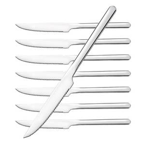 lot 20392 image: KINGSTONE 8-Piece 9.4-Inch Steak Knife Set, Serrated Stainless Steel Knives