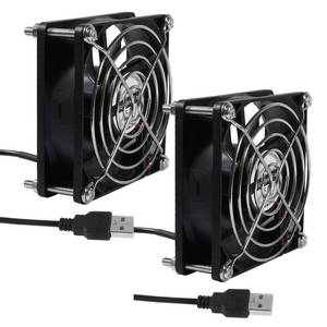 lot 20425 image: UMLIFE 2PACK DC 80mm USB Fan 5V 8025 Dual Ball Bearing Brushless Cooling 80mmx25mm for Flat Panel Xbox DVR PlayStation Router TV Receiver Computer Cabinet Cooler