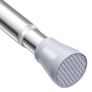 lot 20426 image: AIZESI Tension Curtain Rod 28-48 Inch Adjustable No Drilling, Silver
