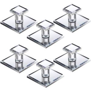 lot 20429 image: Tatuo 6 Pcs Stick on Knobs Adhesive Cabinet Handles, 1.75 X 1.75
