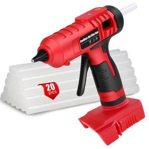 lot 20438 image: 100w Cordless Hot Glue Gun Compatible with Makita 18V Battery, Fast Preheating and Anti-drip Full Size Glue Gun with 20pcs Glue Sticks(11 x 150mm) for Crafts DIY(Tool Only)