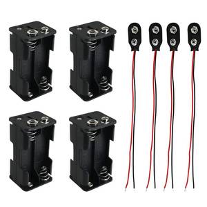 lot 20448 image: ZZLZX 4AA Battery Case Kit 4Set 4x1.5V AA Battery Holder and I Type Battery Snap Connector Kit