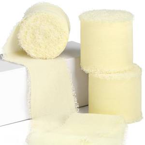 lot 20451 image: Jutieuo Baby Maize Chiffon Ribbon, 1.5 Inch x 21 Yards