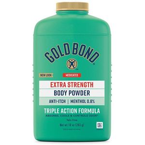 lot 20456 image: Gold Bond Extra Strength Medicated Triple Action Body Powder with Menthol  Anti Chafing  Talc-Free  10 oz