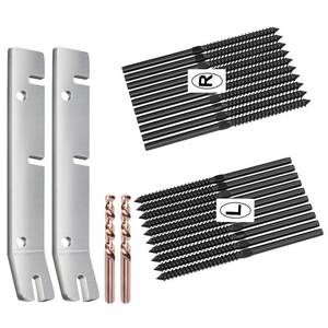 lot 20480 image: BLIKA 80 Pack 18 Black Cable Railing Kit Left &Right Swage Lag Screws