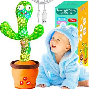 lot 20486 image: Rechargeable Dancing Talking Cactus Toy, Volume Adjustable Baby Toys