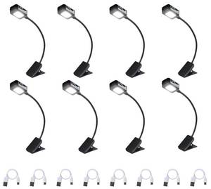 lot 20488 image: KunHe Rechargeable Book Lights for Reading at Night Small Book Light Bulk Clip on Reading Lights Lightweight Booklight as Christmas Stocking Stuffers for Kids Book Lovers 8 Pack