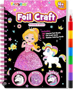 lot 2398 image: Puniyagg Foil Craft Colorful Foil Sheets Fun Foil Cards Fashion Coloring Cards - Stock image may not match actual product images