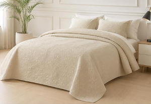 lot 5931 image: Queen size blanket color beige - Stock image may not match actual product images