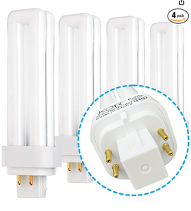 lot 10045 image: KOR 13W Compact Fluorescent Plug-in Bulbs 4-Pin G24q1 4-Pack K20719-4 - Stock image may not match actual product image
