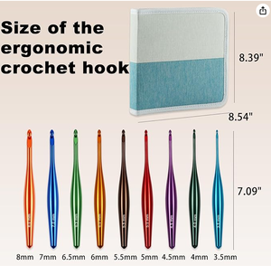 lot 11925 image: Svartur Crochet Hook Set 11-Piece with Carrying Case - Stock image may not match actual product images