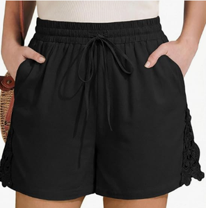 lot 12084 image: Womens Black Shorts Size 4X Cotton Viscose Blend - Stock image may not match actual product images