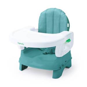 lot 1373 image: Ingenuity Deluxe Comfort Booster Seat for Kitchen Chair, Compact Fold, Portable, Lightweight, Toddler Booster Seat for Dining Table, from 6 Months to 3 Years �� Teal