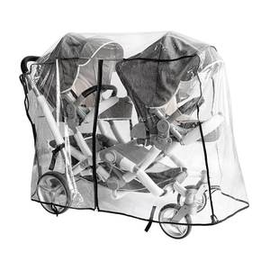 lot 1396 image: Double Stroller Rain Cover,Rain Cover for Double Tandem Stroller,Big Size Universal Rain and Wind Cover