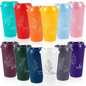lot 1403 image: party greeting 12 Pcs Employee Appreciation Gifts 16oz Plastic Cups with Lids Thank You Gifts for Staff Coworker Reusable Tumblers Thank You Cups for Teacher Nurse(Inspiration)