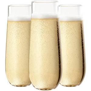 lot 1407 image: Ciaell 24 Pack Plastic Champagne Flutes for Weddings Birthdays