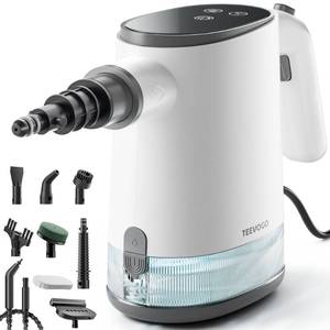 lot 1426 image: TEEVOGO Handheld Steam Cleaner, 15s Fast Heating, Adjustable Steam, 650mL Large Water Tank, Pressurized Portable Steamer for Cleaning Home, Kitchen, Car, Bathroom, Tile, Furniture, Multi-Surface