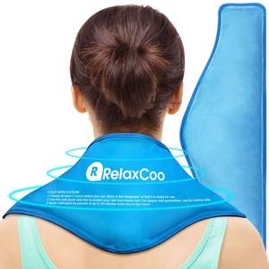 lot 2025 image: RelaxCoo Neck Ice Pack Wrap, Reusable Gel Ice Pack for Neck Shoulders, Cold Compress Therapy for Pain Relief, Injuries, Swelling, Bruises, Sprains, Inflammation and Cervical Surgery Recovery