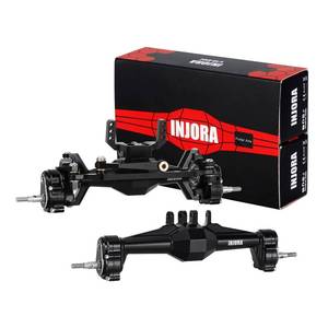 lot 2028 image: INJORA 5mm Diamond Portal Axle with Lay Down Servo Mount for TRX4M (Black)
