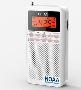 lot 2070 image: Pocket Weather Radio NOAAAMFM Emergency Portable Transistor