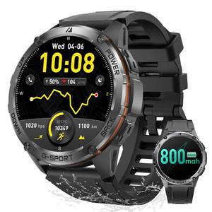 lot 2081 image: GPS Military Smart Watches for Men - Military Grade, 6-Satellite Positioning, 800mAh 30-Day Battery, 5ATM Waterproof Rugged Fitness Watch for Outdoor Tactical Use 1.43 AMOLED Rugged Fitness Watch