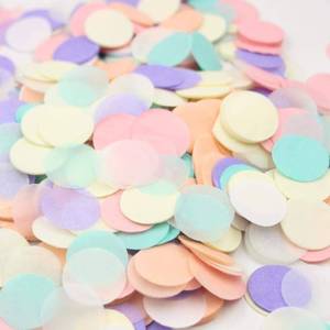 lot 2098 image: Mybbshower 1 Inch Pastel Tissue Paper Table Confetti Dots for Baby Shower Gender Reveal Birthday Party Decorations 2 oz