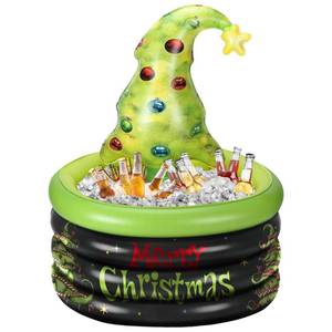 lot 2104 image: Bencailor Christmas Party Decoration Inflatable Lime Green Christmas Tree Cooler Blow up Pool Birthday Xmas Party Favor Supplies Inflatable Serving Bar Food Container Cool Beverage Coolers Gifts