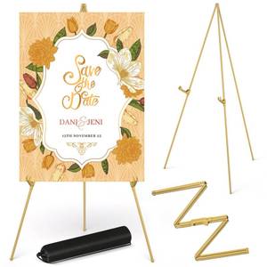 lot 2130 image: Display Easel Stand for Wedding Sign, Tripod Collapsible Portable Easel