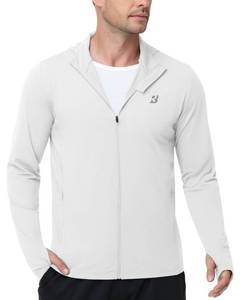 lot 2202 image: Roadbox Mens UPF 50 Hoodie Jacket, Full Zip Hooded Hiking Fishing Shirts L