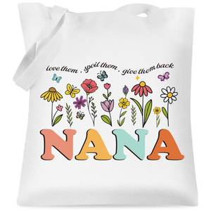 lot 2484 image: CRASHOT Oma Gifts, Gift for Mothers Day, Floral Canvas Tote Bag for Grandma, Oma Birthday Present from Grandkids, Reusable Grocery Shoulder Bag, Surprise for Grandmother