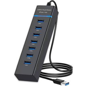 lot 2489 image: USB Hub 3.0, VIENON 7-Port USB Data Hub Splitter for Laptop, PC, MacBook, Mac Pro, Mac mini, iMac, Surface Pro and More USB Devices-1ft Cable