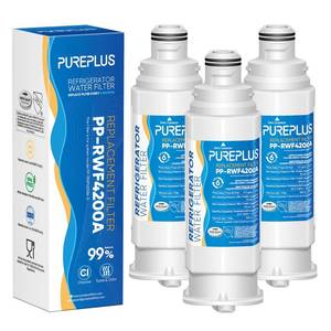 lot 4208 image: PUREPLUS RWF4200A Water Filter Replacement for Samsung DA97-17376B, 3 Pack