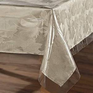 lot 4243 image: sancua Clear Plastic Table Cover Protector Waterproof Tablecloth 54x78 Inch
