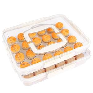 lot 5945 image: RoskDeewat 2 Pack Deviled Egg Containers with Lid and Thick Handle -White