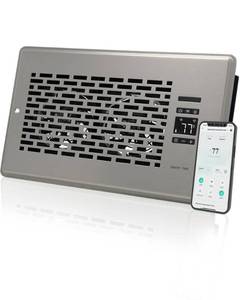 lot 5956 image: 2026 Super Quiet Register Booster Fan for 6 x 10 Register Holes, Smart Register Vent with Dual Intelligent Thermostat and WiFi App Control, Heating Cooling AC Vent Fan (SN)