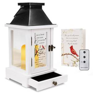 lot 5959 image: Memorial Lantern Bereavement Gifts in Memory of Loved One Grief Gift Black
