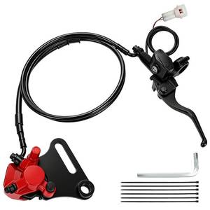 lot 5974 image: SHIQINHA Rear Brake Kit Compatible with Yozma In10 Ebike Electric Dirt Bike Yozama In 10 48V 2600W 40MPH Electric Motorcycle Accessories with Left Brake Caliper 78 Master Cylinder Hose (Pre Bled)