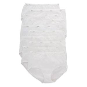 lot 6281 image: Hanes womens Cotton briefs underwear, 10 Pack - Brief White, 8 US