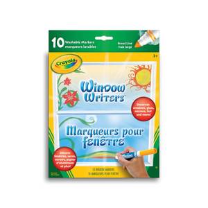 lot 6299 image: Crayola  10 Washable Markers Window (Bilingual)