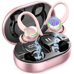 lot 6306 image: Matast Wireless Earbuds, Bluetooth Headphones Sports, Deep Bass Fitness Earphones Gym Running, Playback Over-Ear Buds with Noise Cancelling Mic, IP7 Waterproof