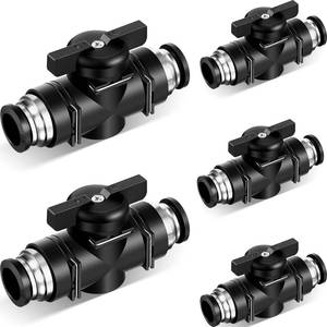 lot 6313 image: Flutesan 5 Pcs 12 x 12 OD Push to Connect Pneumatic Ball Valve