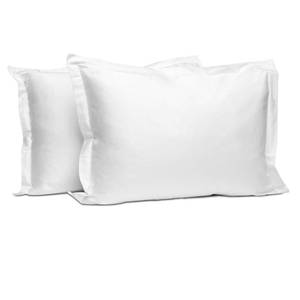 lot 6316 image: Pizuna 100% Cotton Queen Pillow Shams 400 Thread Count White