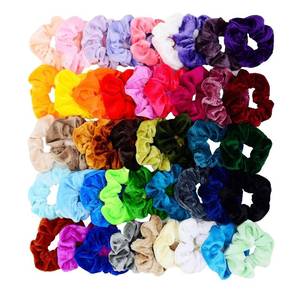 lot 6323 image: Chloven 45 Pcs Velvet Hair Scrunchies Elastics Hair Bands for Women Girls