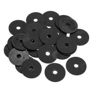 lot 6337 image: uxcell 25Pcs M8 Nylon Flat Washers Plain Washer 8mm ID 40mm OD 2mm Thick Plastic Washers for Screws Bolts Garden Faucet Plumbing Washers Repair, Black