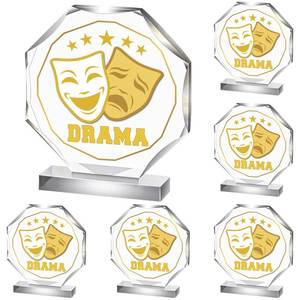 lot 6396 image: CroBlissful 36 Pcs Acrylic Trophy Award, 6 Pcs, Drama
