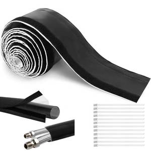 lot 6399 image: Amerbro Wire Heat Shield Wrap for Car Hose Lines, 34 I.D. x 10FT, Black