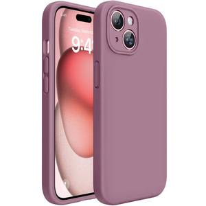 lot 6403 image: Miracase Silicone for iPhone 15 Plus Case, Blackcurrant Lilac Purple